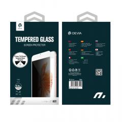 Devia Folie Sticla Privacy Full iPhone 8 / 7 White (0.26mm, 9H)