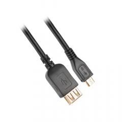 HQcable Cablu OTG MicroUSB la port USB 2.0 Black (0.25m)