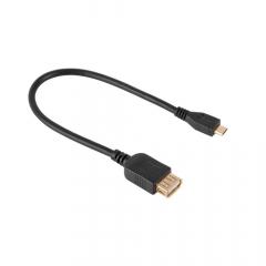 HQcable Cablu OTG MicroUSB la port USB 2.0 Black (0.25m)