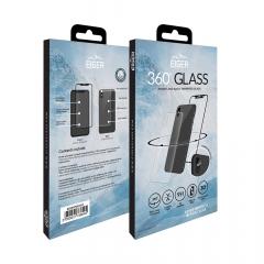 Eiger Folie Sticla 3D 360° iPhone X / XS Clear Black (0.33mm, 9H, curved, folie sticla spate inclusa)