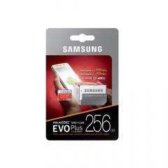 Samsung Card Memorie Evo Plus MicroSDXC 256 GB Clasa 10 UHS-I + Adaptor SD (100MB/s)