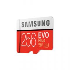 Samsung Card Memorie Evo Plus MicroSDXC 256 GB Clasa 10 UHS-I + Adaptor SD (100MB/s)