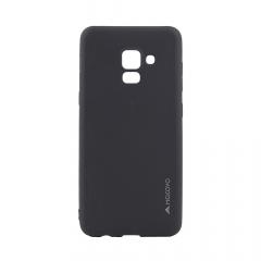 Meleovo Husa Silicon Soft Slim Samsung Galaxy A8 (2018) Black (aspect mat)