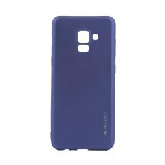 Meleovo Husa Silicon Soft Slim Samsung Galaxy A8 (2018) Blue (aspect mat)