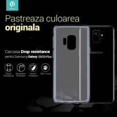 Devia Carcasa Shockproof Samsung Galaxy S9 Plus G965 Gun Black (antishock, spate dur si margini flexibile)