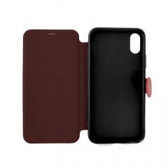 Meleovo Husa Book Classic Flip I iPhone X Brown (functie sleep-wake)