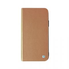 Meleovo Husa Book Smart Jacket iPhone X Light Brown (slot card, inchidere magnetica, functie sleep-wake)