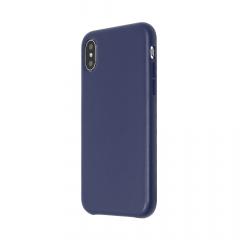 Just Must Carcasa Origin Leather iPhone X Midnight Blue (piele naturala)