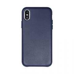Just Must Carcasa Origin Leather iPhone X Midnight Blue (piele naturala)