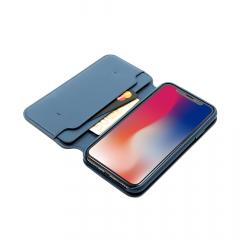 Just Must Husa Book Origin Leather Folio iPhone X Cosmos Blue (piele naturala)