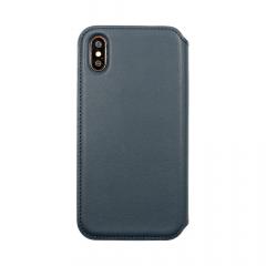 Just Must Husa Book Origin Leather Folio iPhone X Cosmos Blue (piele naturala)