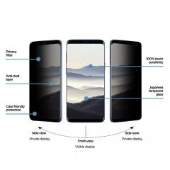 Eiger Folie Sticla 3D Privacy Samsung Galaxy S9 G960 Clear (0.33mm, 9H, case friendly, curved, oleophobic)