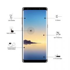 Eiger Folie Sticla 3D Case Friendly Samsung Galaxy Note 9 Clear Black (0.33mm, 9H, curved, oleophobic)