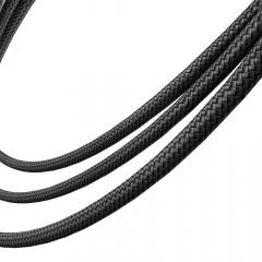 Baseus Cablu Golden Belt USB 3.0 la Type-C Black & Gold (1m, output 3A, impletitura nylon)