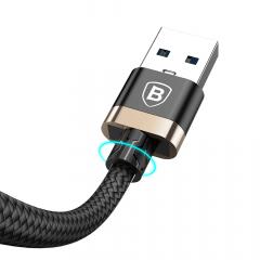 Baseus Cablu Golden Belt USB 3.0 la Type-C Black & Gold (1m, output 3A, impletitura nylon)