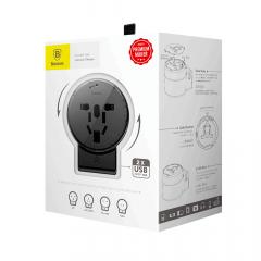 Baseus Incarcator Retea Rotation Universal Black pentru UK, AU, CHN, Europe, USA (2xUSB max 2.4A)