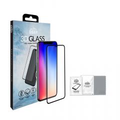Eiger Folie Sticla 3D Edge to Edge iPhone XS Max Clear Black (0.33mm, 9H, perfect fit, curved, oleophobic)