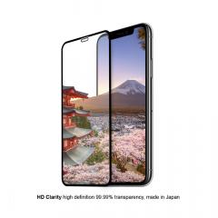 Eiger Folie Sticla 3D Edge to Edge iPhone XS Max Clear Black (0.33mm, 9H, perfect fit, curved, oleophobic)