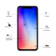 Eiger Folie Sticla 3D Edge to Edge iPhone XS Max Clear Black (0.33mm, 9H, perfect fit, curved, oleophobic)