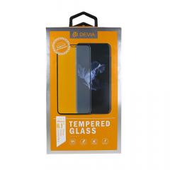 Devia Folie Sticla Van Entire View iPhone XR Black (9H, 0.26mm, folie spate clear inclusa)