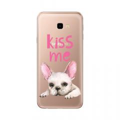Lemontti Husa Silicon Art Samsung Galaxy J4 Plus Pug Kiss