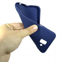 Lemontti Husa Silicon Silky Samsung Galaxy J6 Plus Albastru Inchis