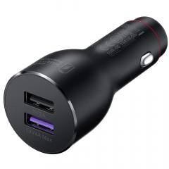 Huawei Incarcator Auto Super Charging Dual USB 40W Black (cablu detasabil Type-C) CP37