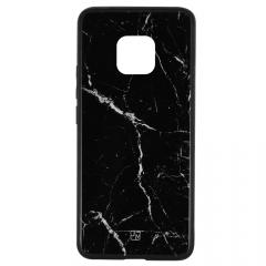 Just Must Carcasa Glass Print Huawei Mate 20 Pro Black Marble (spate din sticla)