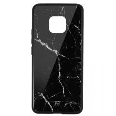 Just Must Carcasa Glass Print Huawei Mate 20 Pro Black Marble (spate din sticla)