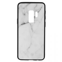 Just Must Carcasa Glass Print Samsung Galaxy S9 Plus G965 White Marble (spate din sticla)