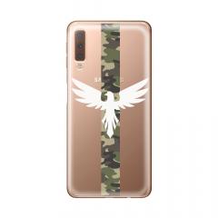 Lemontti Husa Silicon Art Samsung Galaxy A7 (2018) Army Eagle