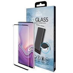 Eiger Folie Sticla 3D Case Friendly Samsung Galaxy S10 Plus G975 Clear Black (compatibil cu senzor amprenta, 0.33mm, 9H, curved, oleophobic)