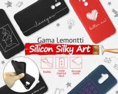 Lemontti Husa Silicon Red Silky Art Huawei Mate 20 Lite Better Me White