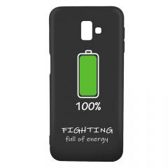 Lemontti Husa Silicon Black Silky Art Samsung Galaxy J6 Plus 100% Fighting