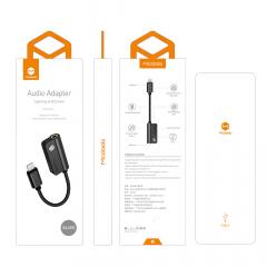 Mcdodo Adaptor Audio Lightning la Jack 3.5 + Lightning Black (audio and charging, max 1A)