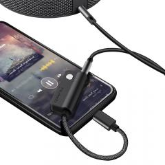 Mcdodo Adaptor Audio Lightning la Jack 3.5 + Lightning Black (audio and charging, max 1A)