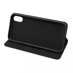 Just Must Husa Book X Flip iPhone XS Black (slot card si carcasa flexibila in interior, functie stand)