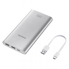 Samsung Acumulator extern Power Bank Dual USB Silver 10.000 mAh (fast charge, cablu Type-C inclus)