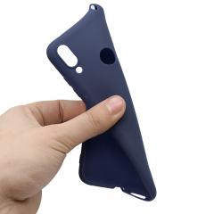 Lemontti Husa Silicon Silky Huawei Y7 2019 Albastru Inchis