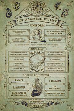 Poster maxi - Harry Potter Hogwarts School List