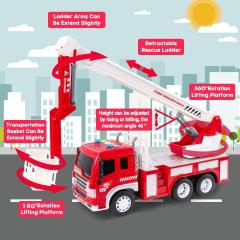 Masinuta pompieri cu frictiune, sunete si lumini