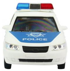 Masinuta de politie albastra cu frictiune, sunete si lumini