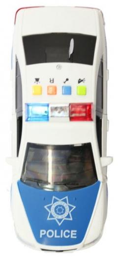 Masinuta de politie albastra cu frictiune, sunete si lumini