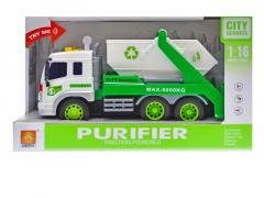 Masinuta utilitara gunoi cu frictiune, sunete si lumini