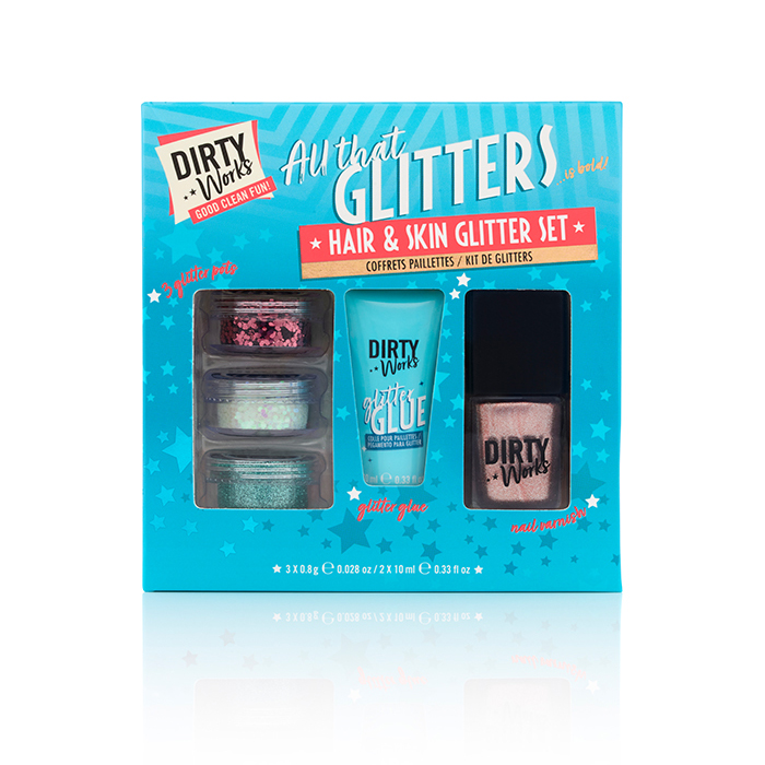 Set sclipici All That Glitters Hair & Skin Glitter Set Dirty Works
