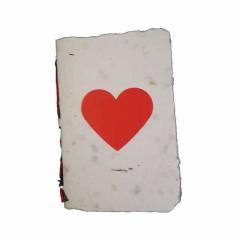 Carnet - Hartie de mana, inima, mic