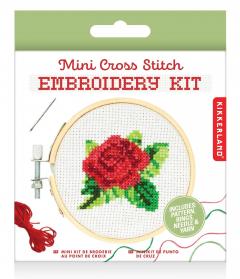 Mini kit goblen - Mini Cross Stitch Embroidery Kit - Rose
