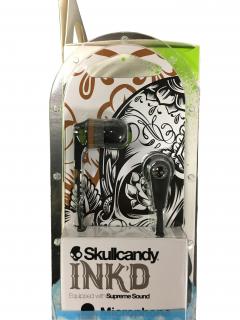 Pachet casti Skullcandy Ink'd Black/Tan + Kendama