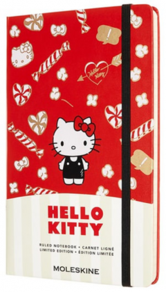 Carnet - Moleskine Limited Edition - Large, Hard Cover, Ruled - Hello Kitty - Red