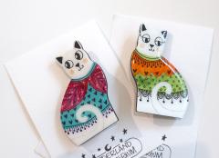 Brosa - Pisica imbracata (mai multe modele)